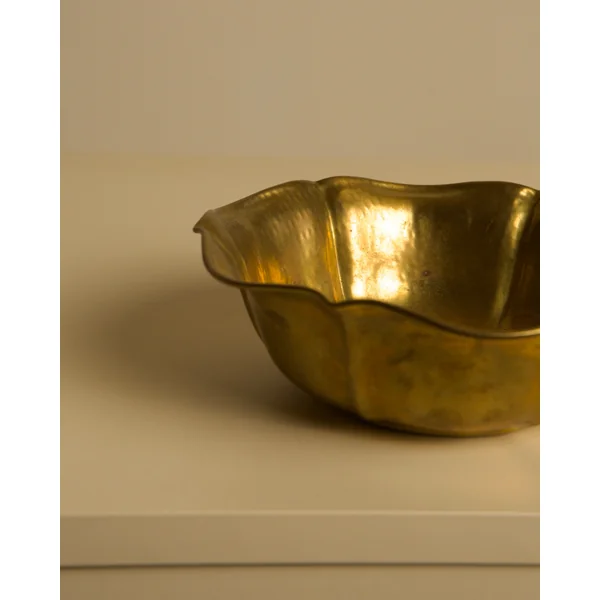 "Flower" Trinket Tray in Italian Brass, 1960s