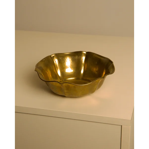 "Flower" Trinket Tray in Italian Brass, 1960s