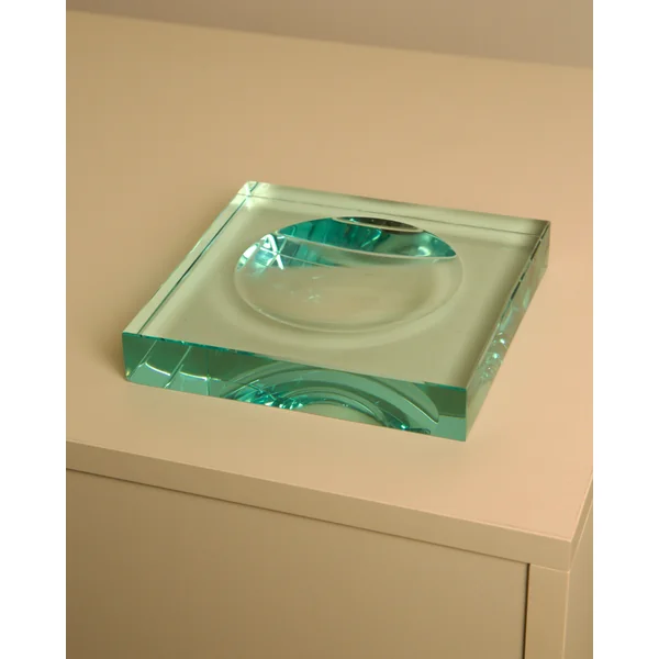 Glass storage compartment by Fontana Arte 70's