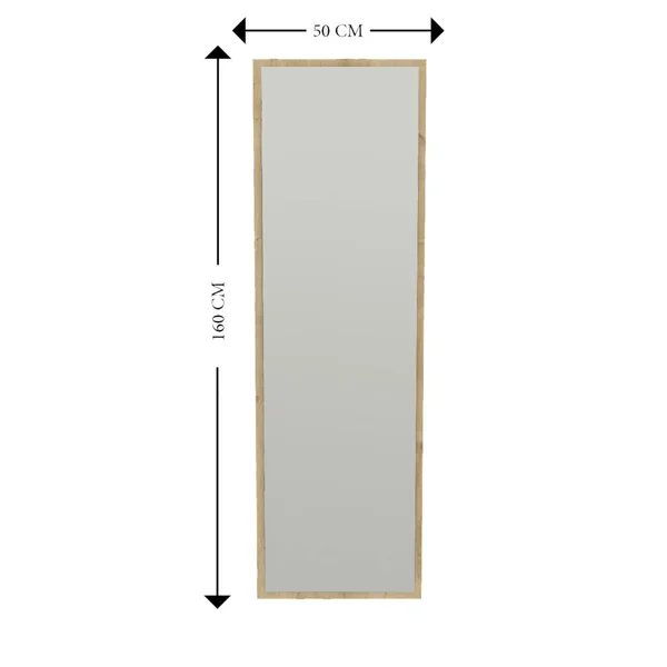 Grand miroir plein pied effet bois style moderne 160 cm CODY