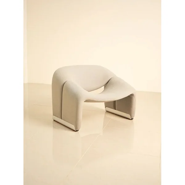 Groovy" F598 Bluish-Grey Armchair by Pierre Paulin for Artifort 70's