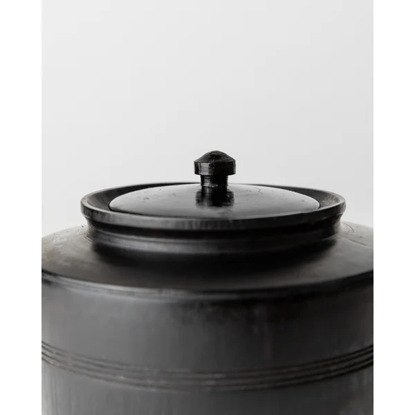 Handcarved Black Wood Teapot, 1920s