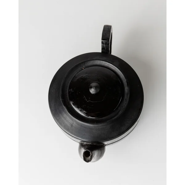 Handcarved Black Wood Teapot, 1920s