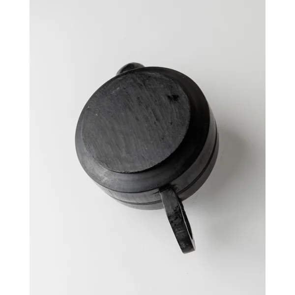 Handcarved Black Wood Teapot, 1920s