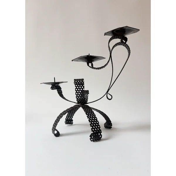 Handmade Metal 3 Arm Candleholder, Poland