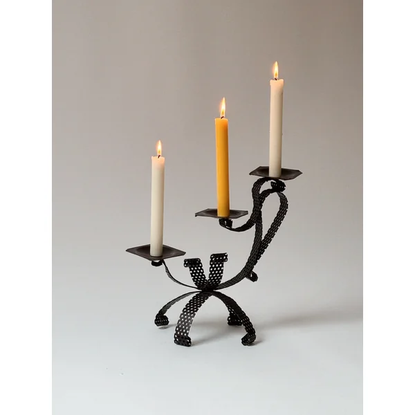 Handmade Metal 3 Arm Candleholder, Poland