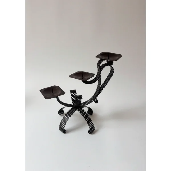 Handmade Metal 3 Arm Candleholder, Poland
