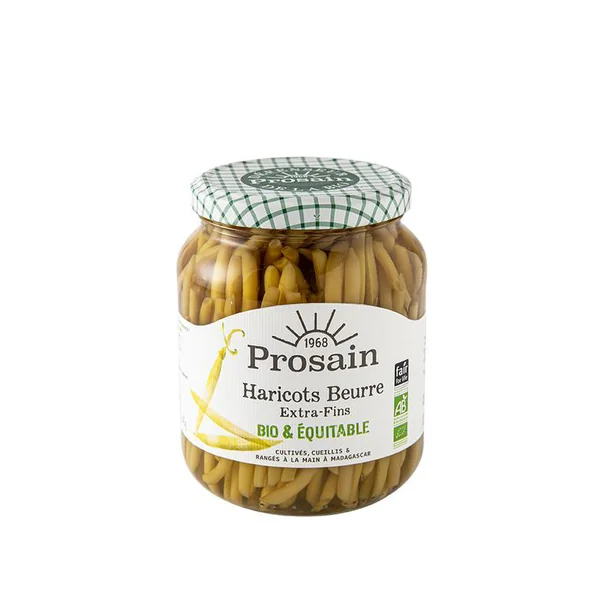 Haricots beurre extra fins bio de Madagascar en bocal de 690 g
