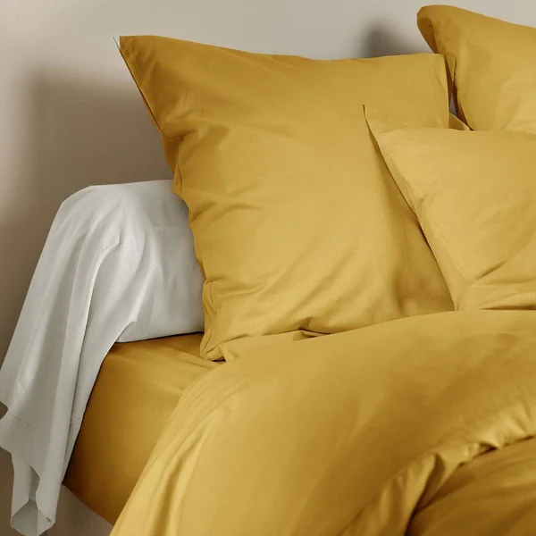 Housse de couette coton lin Valentine - Curry - 260 x 240 cm