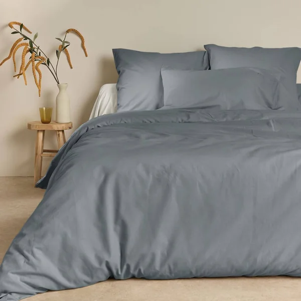Housse de couette coton lin Valentine - Orage - 240 x 220 cm