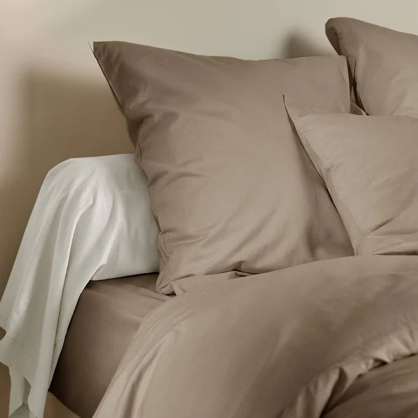 Housse de couette coton lin Valentine - Taupe - 240 x 220 cm