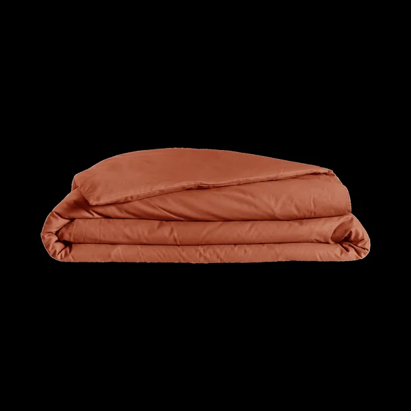 Housse de couette coton lin Valentine - Terracotta - 260 x 240 cm