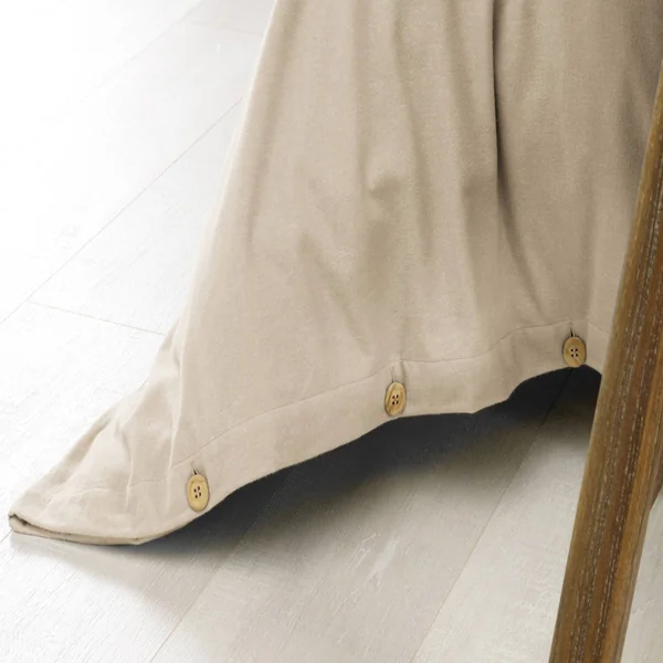 Housse de couette flanelle de coton (280 x 240 cm) Nina Beige