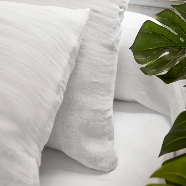 Housse de couette gaze de coton (240 x 220 cm) Gaïa Blanc chantilly