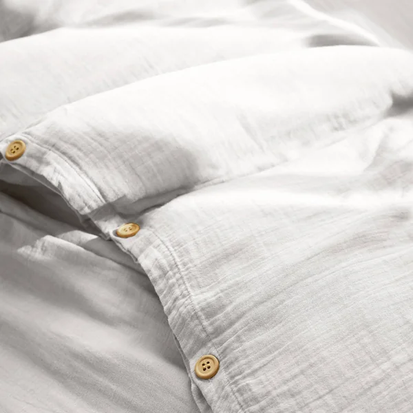 Housse de couette gaze de coton (240 x 220 cm) Gaïa Gris nuage