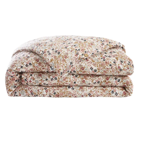 Housse de couette gaze de coton (260 x 240) Constance Beige pampa