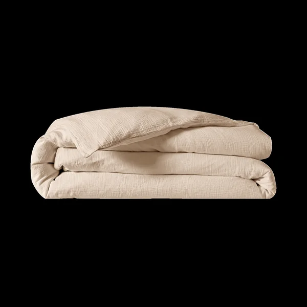 Housse de couette gaze de coton bio Lou - Beige - 240 x 220 cm