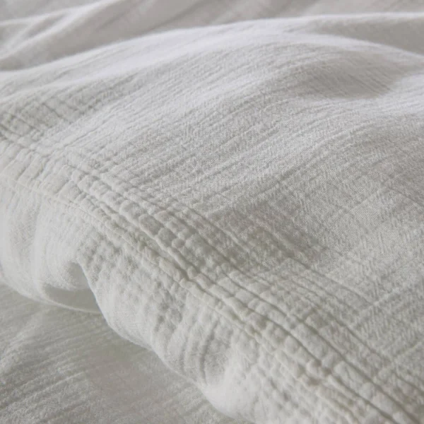 Housse de couette gaze de coton bio Lou - Blanc - 260 x 240 cm