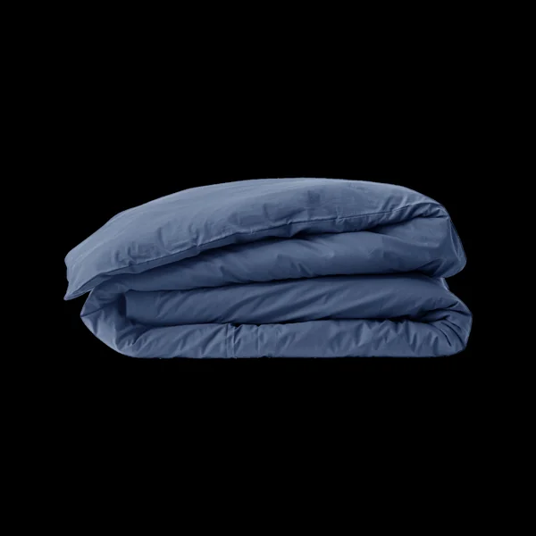 Housse de couette percale bio Elise - Bleu Nautique - 260 x 240 cm