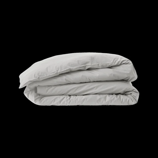 Housse de couette percale bio Elise - Galet - 140 x 200 cm