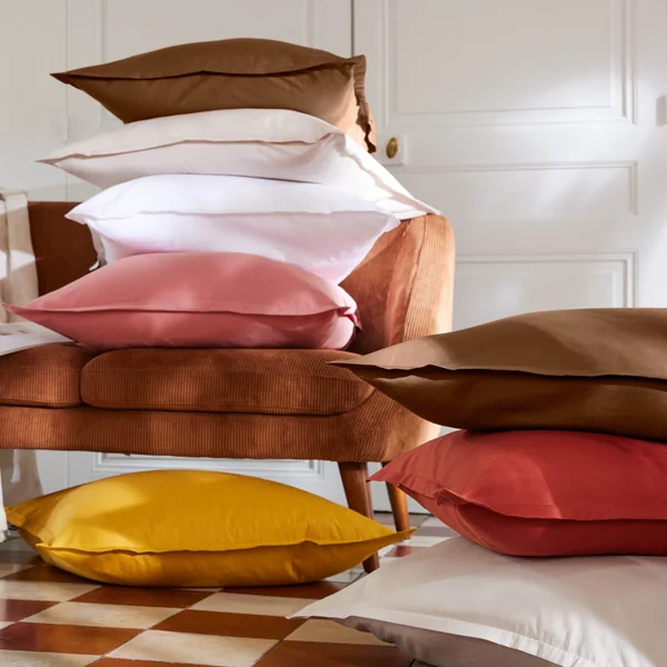 Housse de couette percale de coton (240 x 220 cm) Cali Marron chocolat