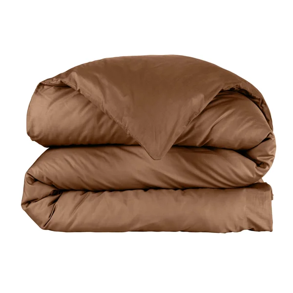 Housse de couette percale de coton (240 x 220 cm) Cali Marron chocolat