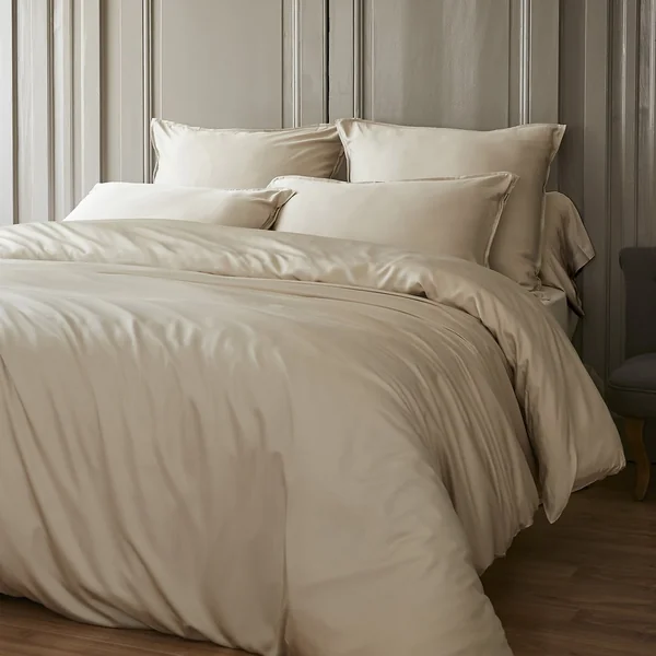Housse de couette satin de bambou (280 x 240 cm) Sienna Beige