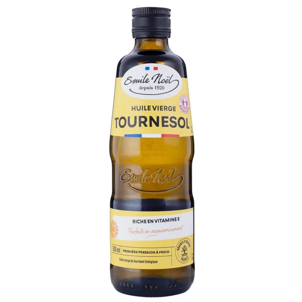 Huile vierge de tournesol bio en bouteille de 500 ml