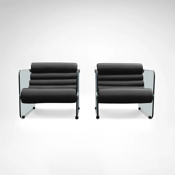 Hyaline leather and glass armchair by Fabio Lenci for Comfortline Italy 1960s, set of 2