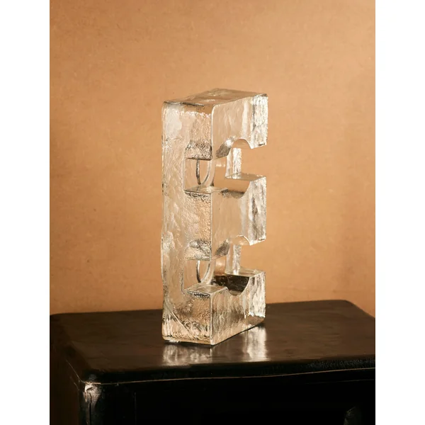 Important Scandinavian Clear Glass Candle Holder / Teapot Warmer c. 1960