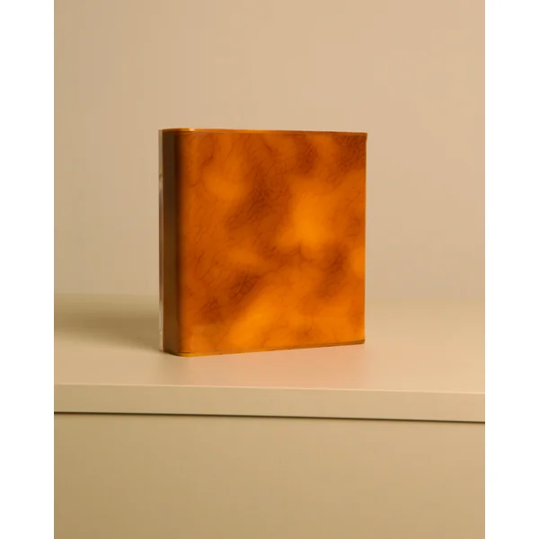 Italian 70s plexiglass and brown bakelite valet tray