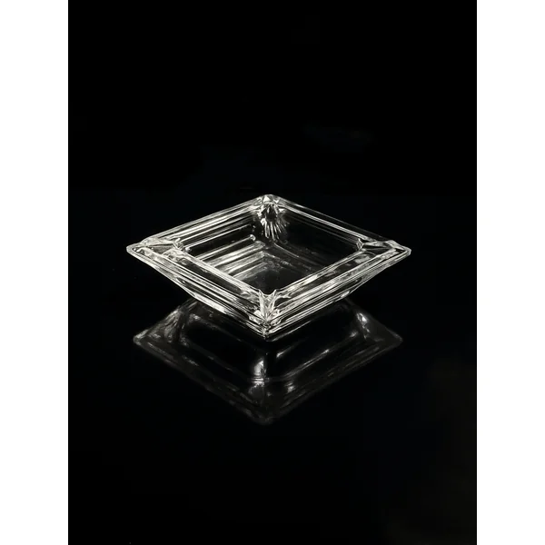 Italian Art Deco crystal glass ashtray / vide poche