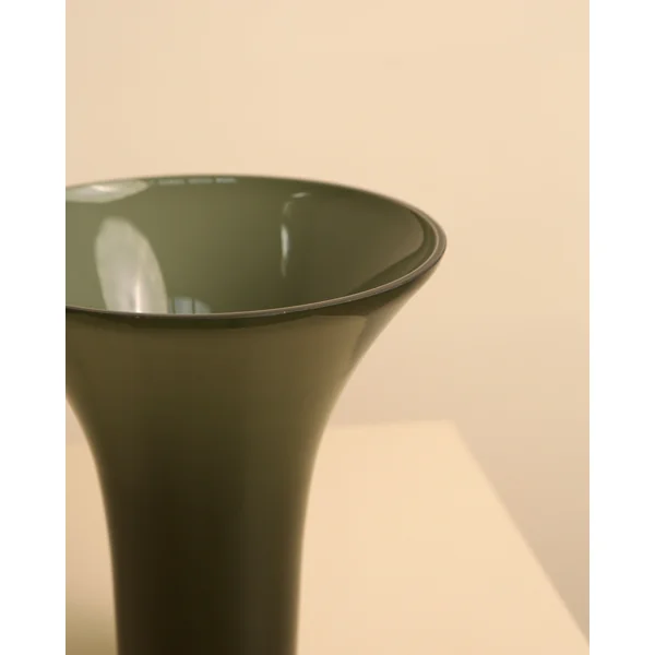 Italian Black Murano Glass Vase 80s