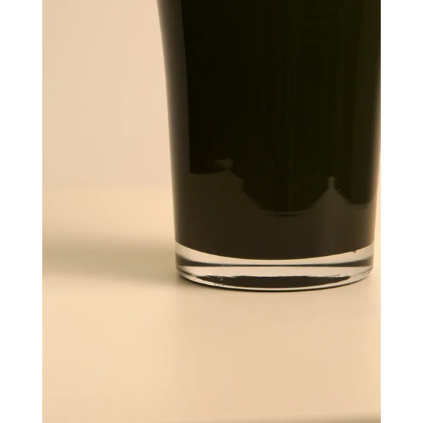 Italian Black Murano Glass Vase 80s