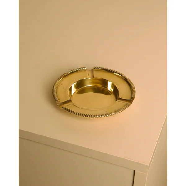Italian Brass Ashtray DLG Jean Després 60's