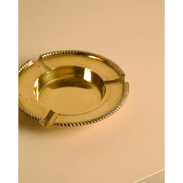 Italian Brass Ashtray DLG Jean Després 60's