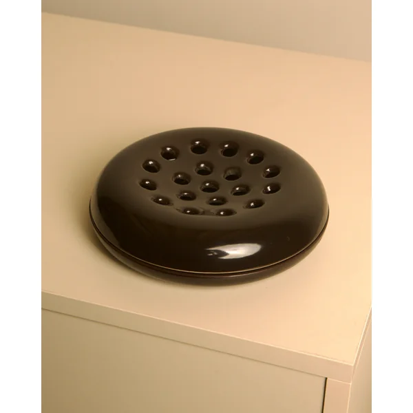 Italian Brown Ceramic Ashtray by Angelo Mangiarotti for Brambilla, 1960s