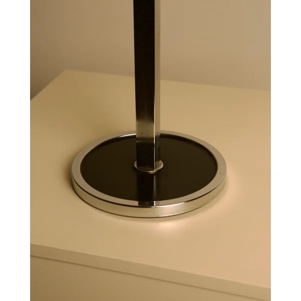 Italian Crystal Ashtray on a Chromed Metal Stand, 1950s