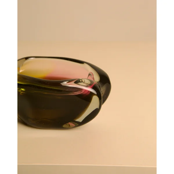 Italian Glass Ashtray "Gasoline" 70s
