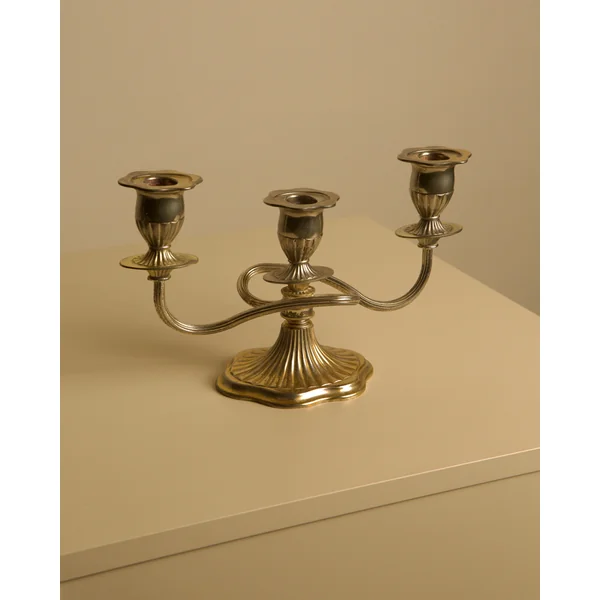 Italian "Medusa" Metal Candleholders, 1960s