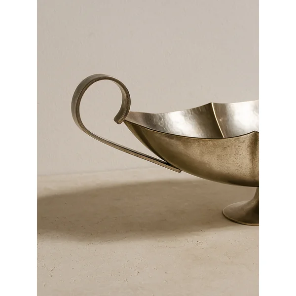Italian silver plated serving bowl with handles - 1950s