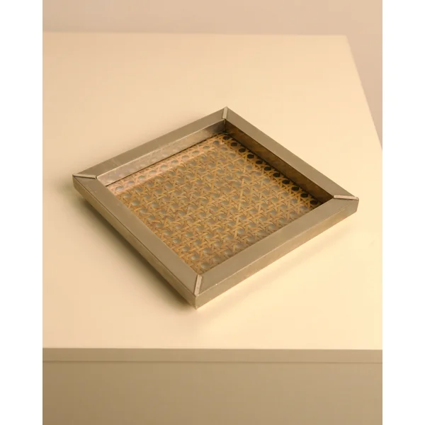 Italian Square Metal Vide-poches, 70s