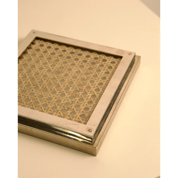 Italian Square Metal Vide-poches, 70s