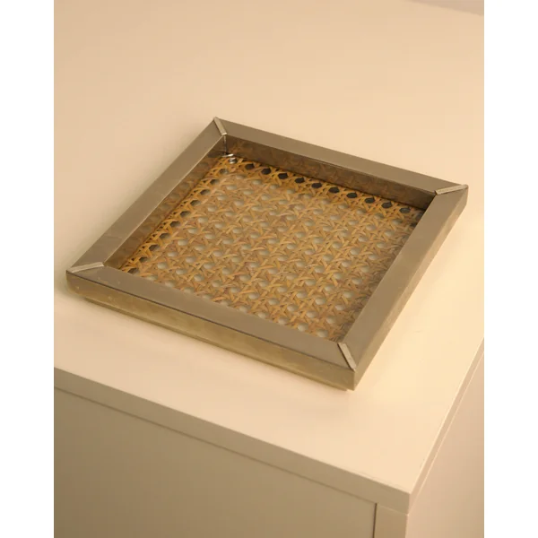 Italian Square Metal Vide-poches, 70s