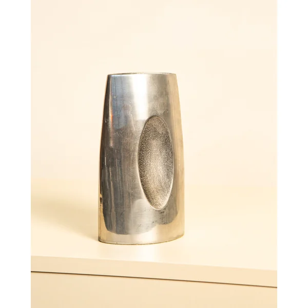 Italian Vase in Aluminum 80's