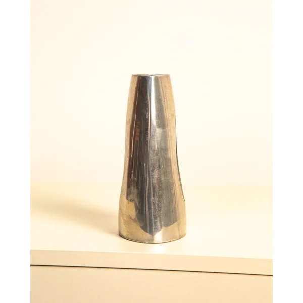 Italian Vase in Aluminum 80's