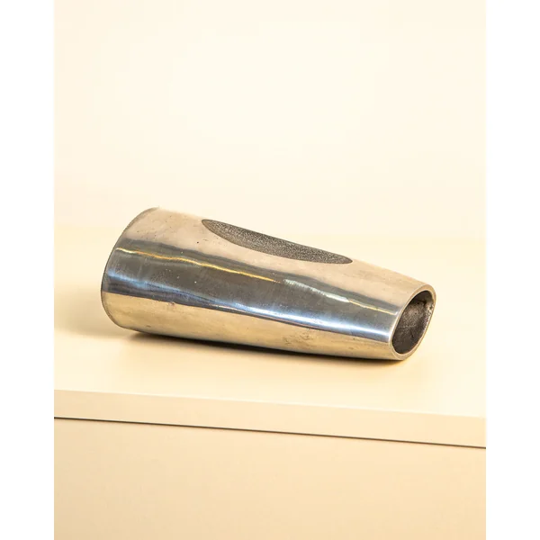 Italian Vase in Aluminum 80's