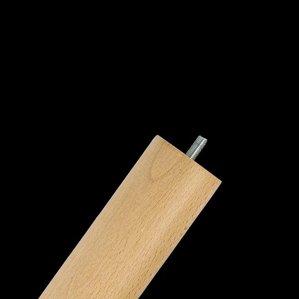 Jeu de 4 pieds cylindriques bois vernis - Bois Clair - Hauteur 15 cm