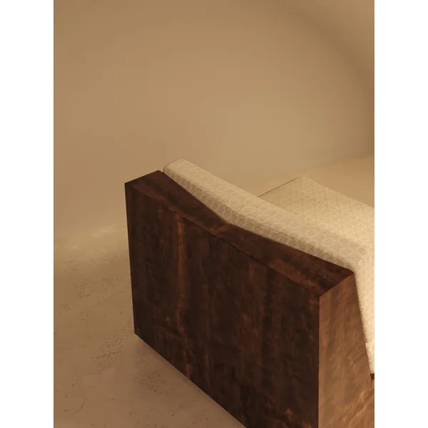 KAVA Collection I SOFA – Walnut Burl Finish, Dedar Upholstery