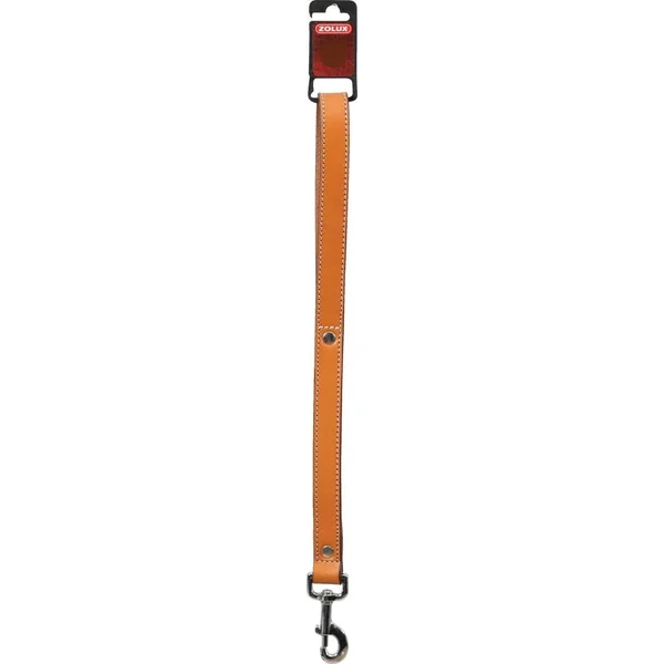 Laisse cuir double chien - L1M - 25mm - beige
